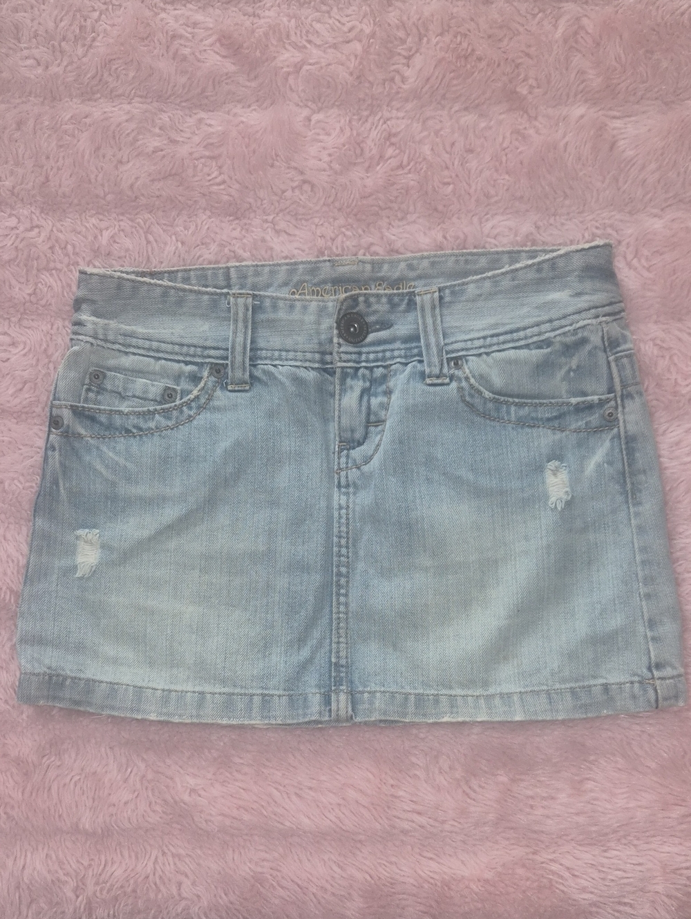 American Eagle Outfitters Light Blue Denim Mini Skirt